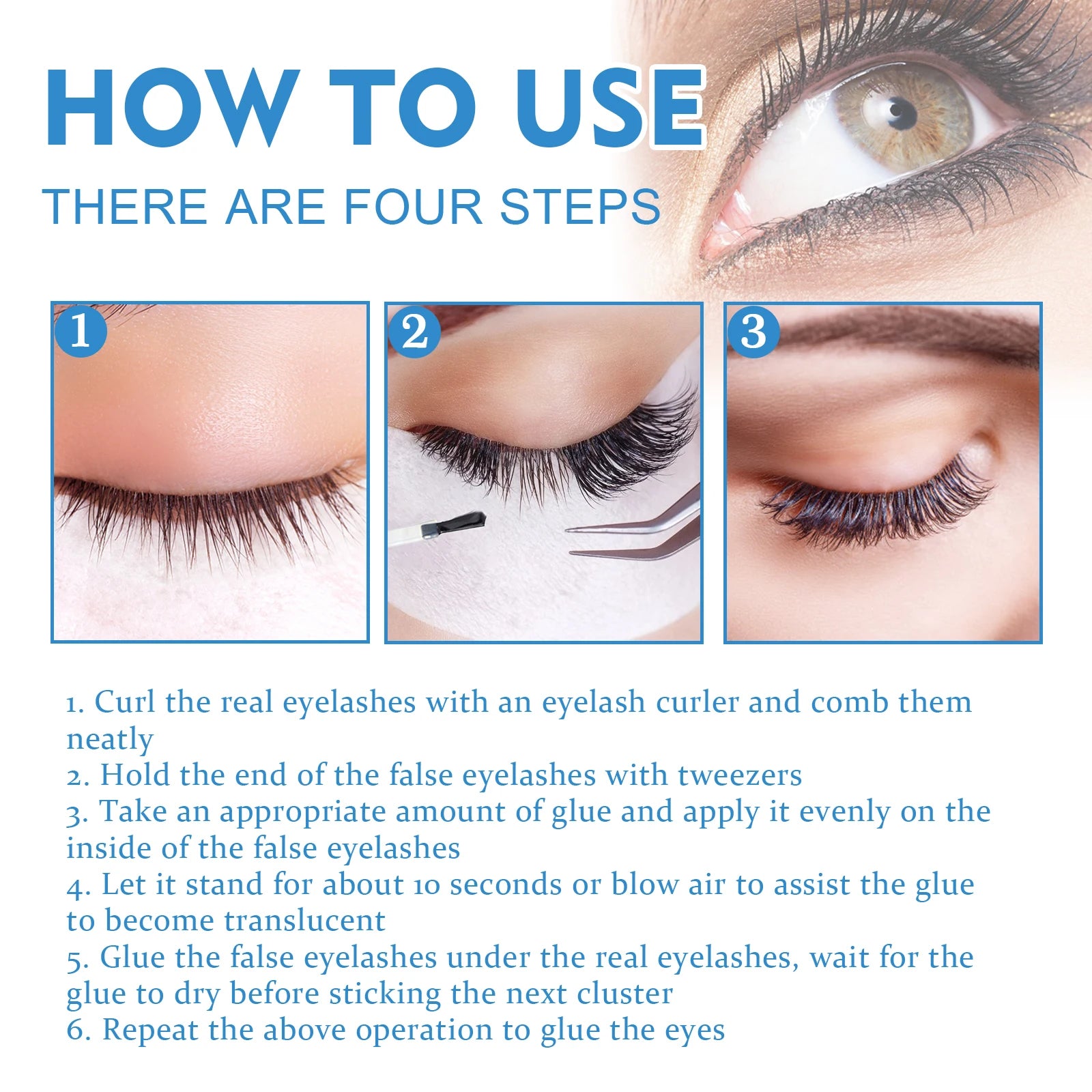 False Eyelash Glue Makeup Tools Accessories Eyelash Glue Clear New Strong False Eyelash Lash Glue Adhesive Long Lasting 7g
