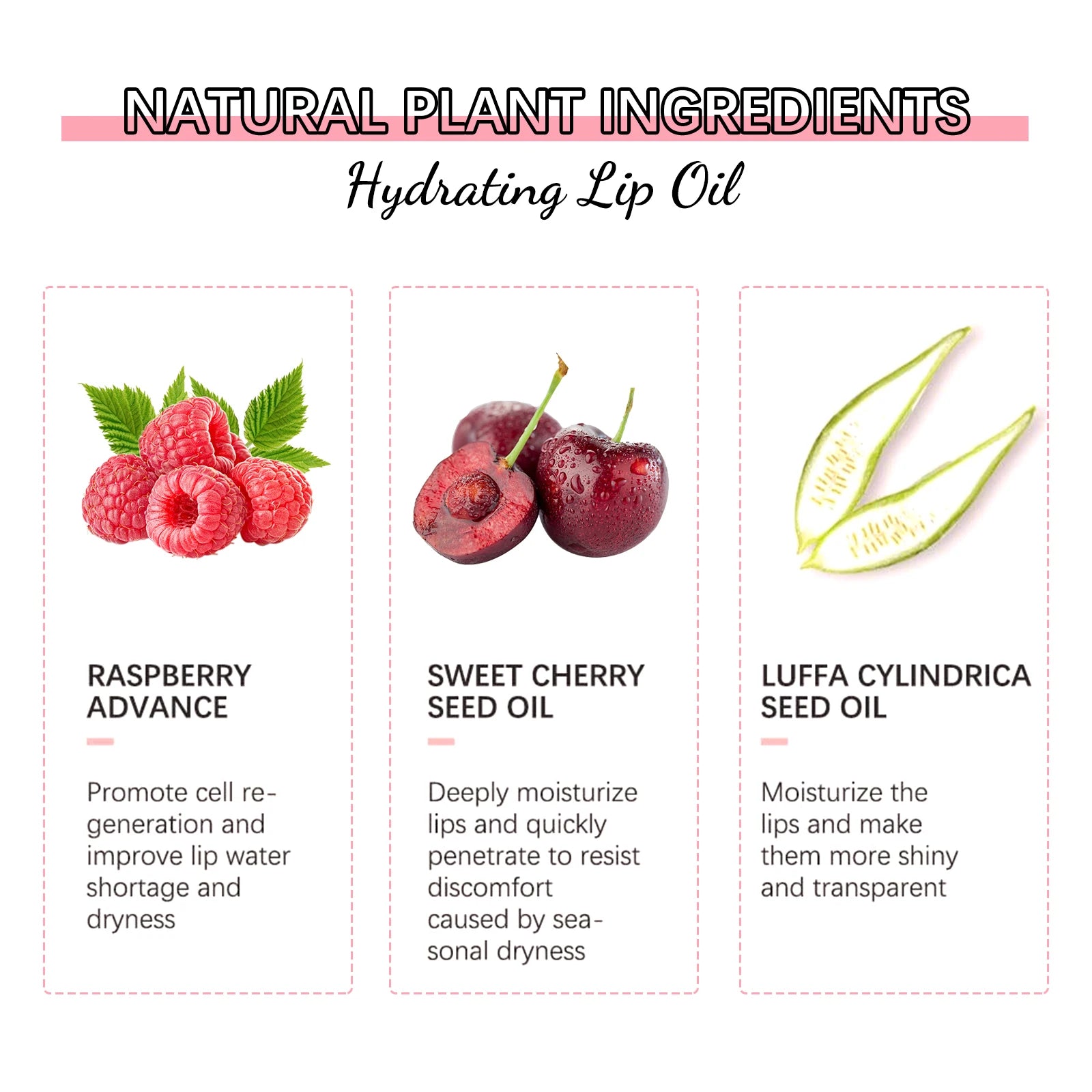 6ml Lip Oil Deep Moisturizing Lip Glaze Smoothing Plumper Serum Lip Lines Long Lasting Nourishment Lip Balm Lip Makeup Lipstick