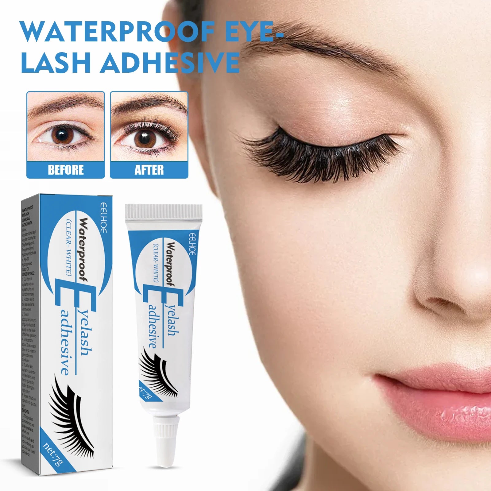 False Eyelash Glue Makeup Tools Accessories Eyelash Glue Clear New Strong False Eyelash Lash Glue Adhesive Long Lasting 7g